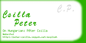 csilla peter business card