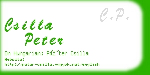 csilla peter business card